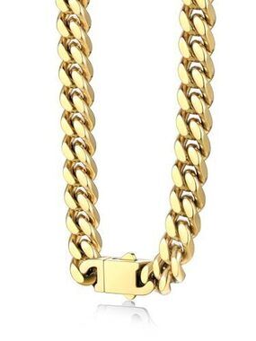 5850 Gold Chain Casual Gold Necklace 18K Gold Plated Cuban Chain Necklace